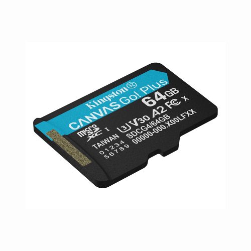 KINGSTON Memóriakártya MicroSDXC 64GB Canvas Go Plus Gen4 200R A2 U3 V30 Adapter nélkül