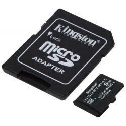   KINGSTON Memóriakártya MicroSDHC 8GB Industrial C10 A1 pSLC + Adapter