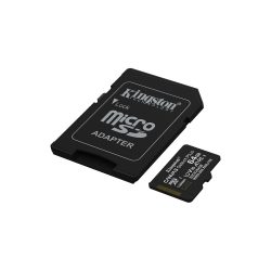   KINGSTON Memóriakártya MicroSDXC 64GB Canvas Select Plus Gen3 100R A1 + Adapter