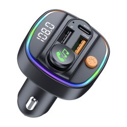   DEVIA Bluetooth FM-transmitter/autós gyorstöltő 30W PD+QC 2xUSB/AUX/MP3