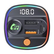 DEVIA Bluetooth FM-transmitter/autós gyorstöltő 30W PD+QC 2xUSB/AUX/MP3
