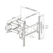 Cabletech UCH0198-2 Full Motion TV falitartó, 32-70", 40kg