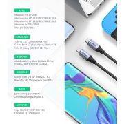 Ugreen US355 US 3.2 Gen2 kábel, 100W, 1m