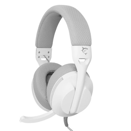 WHITE SHARK PARROT-W/G, GH-2440W/G, gamer fejhallgató, fehér/szürke