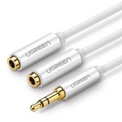   Ugreen AV134 10739 3,5mm jack dugó -2x3,5mm jack alj kábel, 20cm