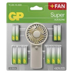   GP Super alkáli elem + mini ventilátor (12AA+12AAA+Fan) csomag