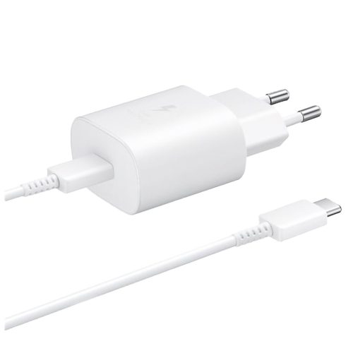 BLACKBIRD Hálózati töltő 25W PD USB-C + USB-C Adatkábel 1m, Fehér