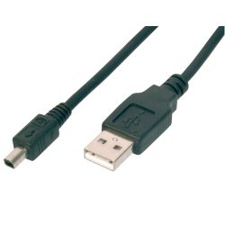   HQ USB 2.0 kábel, USB dugó - mini USB 4pin Mitsumi dugó, 1,8m