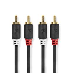Nedis CABW24200AT20  sztereó RCA kábel, 0,5m