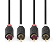 Nedis CABW24200AT20  sztereó RCA kábel, 0,5m