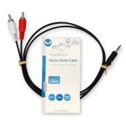 Nedis CAGL22200BK10 3,5mm jack - 2 RCA kábel, 1m