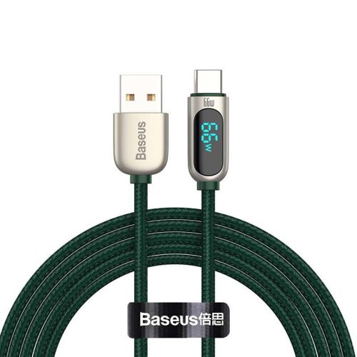 Baseus CASX020106 66W kijelzős USB-C - USB-A kábel, 2m