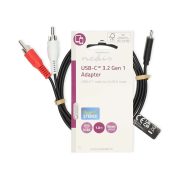 Nedis CCGL64240BK10 USB-C 3.2 Gen 1 - 2RCA adapter kábel, 1m