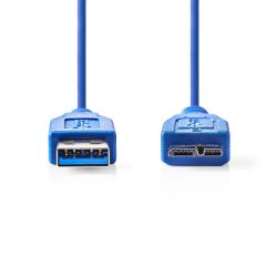 Nedis CCGP61500BU05 USB-A USB Micro-B kábel 0,5m USB3.0