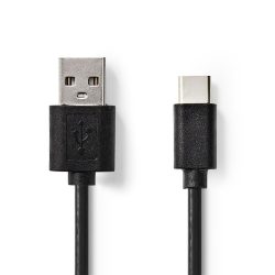 Nedis CCGT60600BK20 USB-A - USB-C (Type-C) kábel, 2m