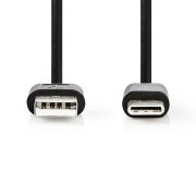 Nedis CCGT60600BK20 USB-A - USB-C (Type-C) kábel, 2m