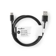 Nedis CCGT60600BK20 USB-A - USB-C (Type-C) kábel, 2m