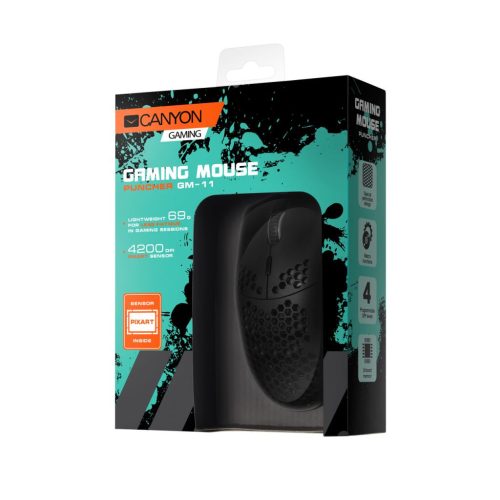 Canyon CND-SGM11B Puncher jobbkezes gamer egér
