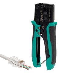   Pro'sKit CP-342 RJ45 gyorskrimpelő fogó átmenő csatlakozókhoz