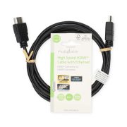 Nedis CVGL34002BK20 nagy sebességű HDMI kábel ethernettel 2m