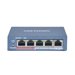 Hikvision DS-3E0105P-E(B) 5 portos POE switch 4PoE+1UPlink