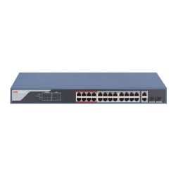   Hikvision DS-3E1326P-EI 26 portos PoE switch (370 W); 24 PoE + 2 kombinált uplink