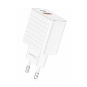Foneng EU42 QC3.0 dupla fali gyorstöltő, 1m USB-C kábellel