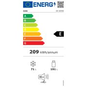 Gaba GH265WE kombinált hűtőszekrény