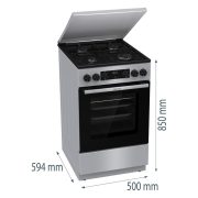 Gorenje GK5C42SJ kombinált tűzhely szürke