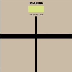 Hausberg HB-6003AB üveg fürdőszobai mérleg bézs