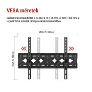 Emos KT02C dönthető, kihúzható falitartó 42"-85", 45kg