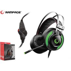 Rampage Miracle-X3 Green 7.1 gamer fejhallgató