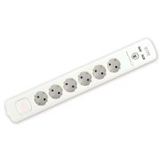   Home NVT06K USB/WH túlfeszültség védett elosztó, 6 aljzat, USB