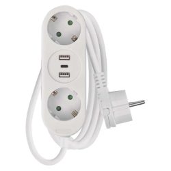   Emos P0221U hosszabbító elosztó 2xUBS-A és 1xUSB-C aljzattal, 1,5m
