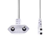 Nedis PCGP11055WT30 tápkábel, 3m, fehér, pipa dugókkal