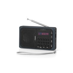   Nedis RDFM2100GY akkumulátoros FM rádió USB/microSD lejátszóval
