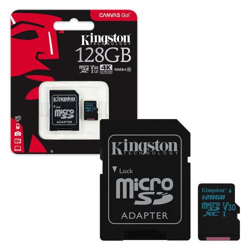 Kingston 128GB microSD Canvas GO memóriakártya+adapter