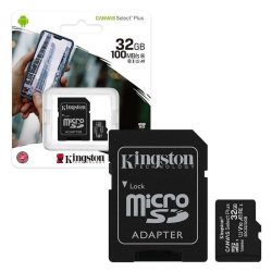   Kingston 32GB microSD Canvas Select Plus memóriakártya+adapter