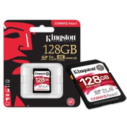 Kingston 128GB SDXC Canvas React memóriakártya