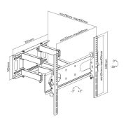 Stell SHO4610 TV falitartó, Full Moiton, 32-55", 35kg