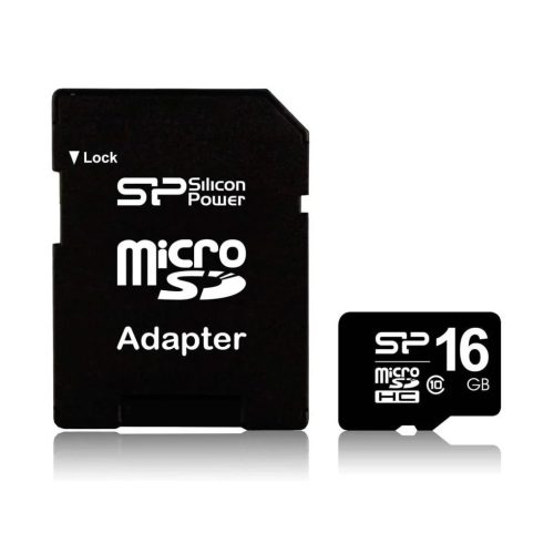 Silicon Power 16GB microSD + adapter memóriakártya