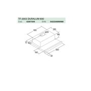 Cata TF-2003 60cm LED duralum beépíthető páraelszívó