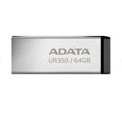 ADATA Pendrive 64GB, UR350 USB 3.2, fémházas, fekete
