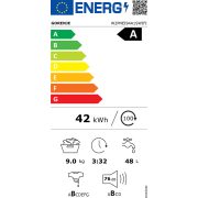 Gorenje WNEI94BS elöltöltős mosógép 9 kg 1.400ford.