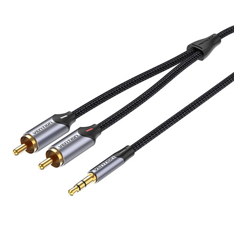 Vention BCNBK 2xRCA (Cinch) 3.5mm jack kábel, 8m