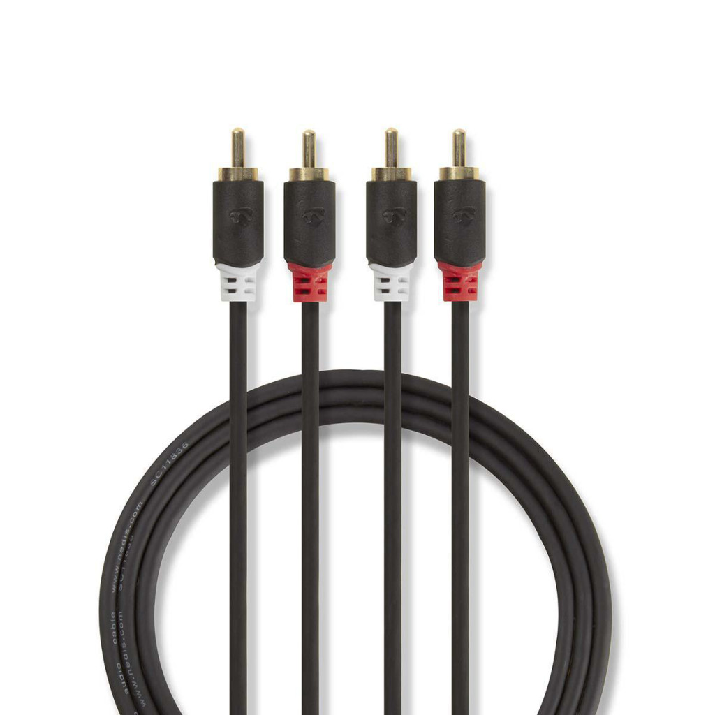 Nedis CABW24200AT20 sztereó RCA kábel, 2m