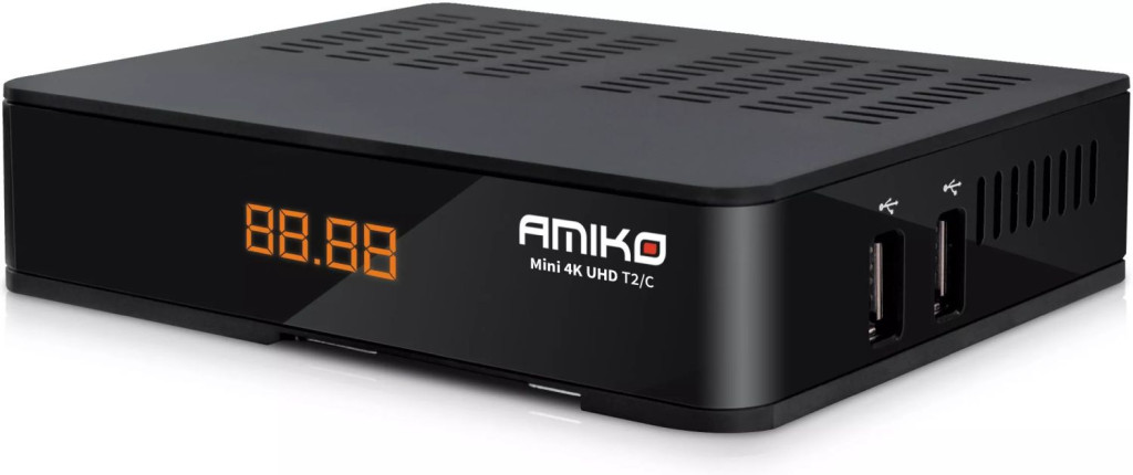 Amiko Mini 4K UHD T2/C beltéri egység (settop box)